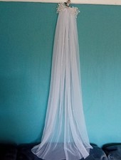 White wedding veil single tier