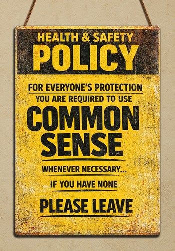 Funny health safety policy - &,