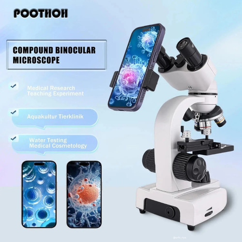 Binocular microscope 40x 1000x - binocular,