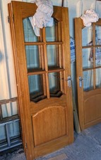 Solid Wood Interior Doors With Glass -  Set Of 3 Plus 1 Extra