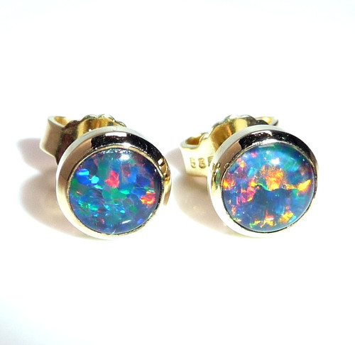 Earrings studs 585 gold - , 2
