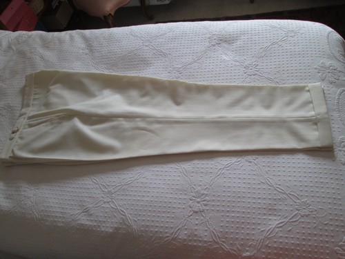 White flannel trousers - white, classic
