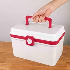 Medical Box First Aid Box Storage Case Bin First Aid Case for Sewing Car Toy