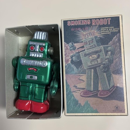 Vintage smoking robot - vintage, wind-up