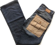 GAS Jeans Bootcut Men's Size: W34" X L32" Blue Denim Button Fly