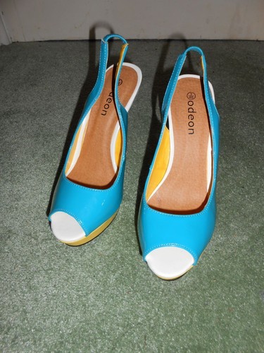Peep toe shoes multi coloured - shoes,