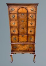 Walnut Queen Anne Style Cabinet On Stand