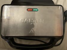 Salter Double Waffle Maker Non-Stick Dual Iron Plates Deep Fill EK2249