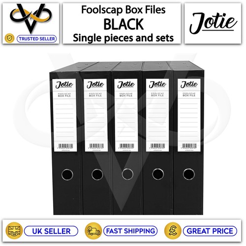 Black foolscap box file - black,