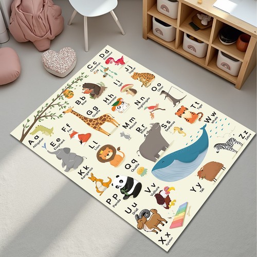 Animal initial alphabet - initial, rug