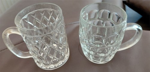 Drinking glass dimpled - dimpled, half