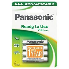 4 x Panasonic AAA 750 mAh