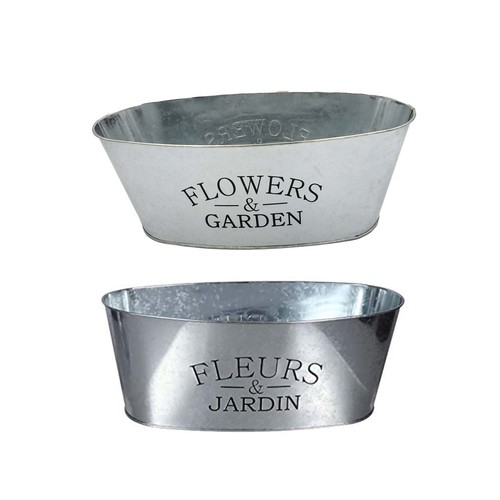 Galvanized metal oval shaped - galvanized,