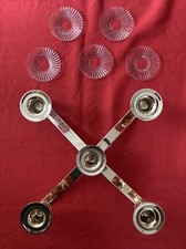 Vintage Emkay Candles Brass Advent Ring in Box With Glass Drip Rings