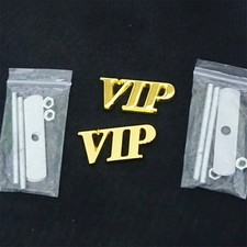 2x Golden Chrome VIP Metal