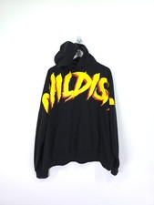 Childish Flames Hoodie Mens Large Black Cotton Blend Oversized TGF Bros Logo