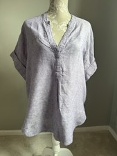 M&S 100% LINEN SHORT SLEEVE