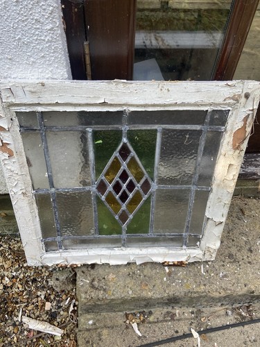 Antique stained glass - antique, window