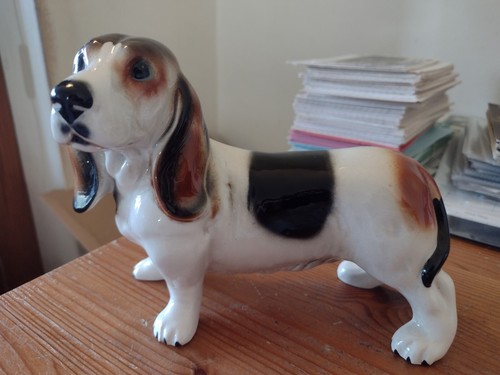 Ceramic dog basset - dog,,