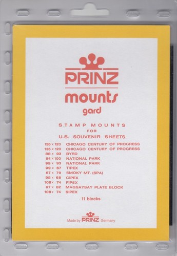 Prinz black stamp mounts - black,