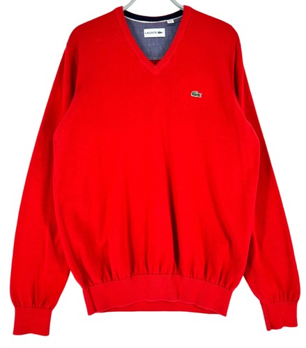 Lacoste men neck red - lacoste, v-neck