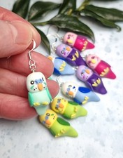 Budgie bird earrings Easter