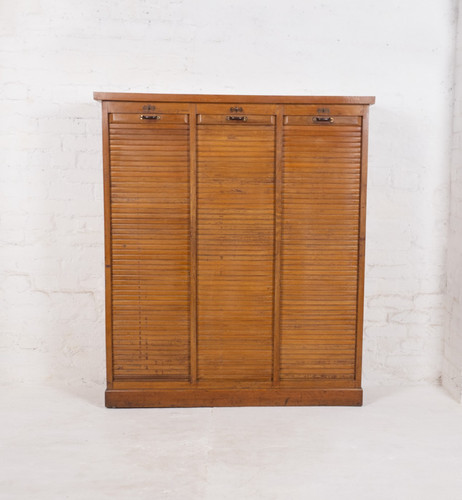 Vintage french oak tambour - vintage,