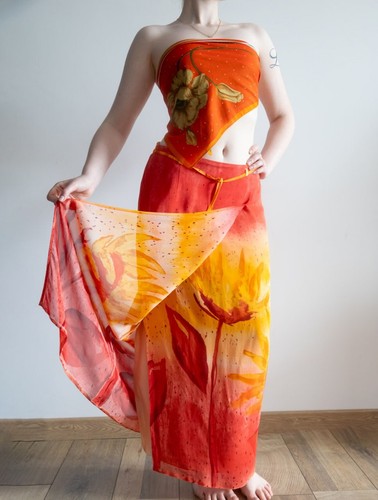 Hucke vintage sunflower maxi - sunflower,