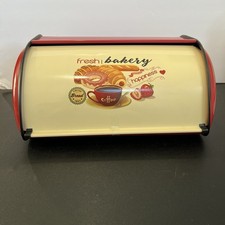 Retro Red Metal Roll Top Bread
