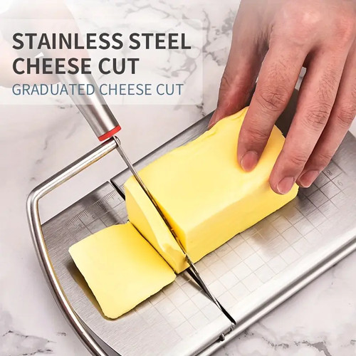 Stainless steel cheese cutter - stainless,