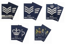 Pair of Regulation RAFAC NCO SNCO WO Rank Slides Blue ( RAF Rank Slides - NEW