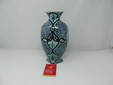 Azouz Kharra Tunisian Vase Blue                            JL11