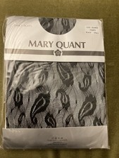 Vintage Mary Quant Seamed Paisley Tights Black, Size small, unused, packaged