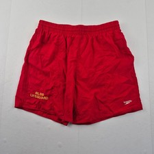 SPEEDO Swim Shorts Small Red Men's RLSS Lifeguard Swim Pockets