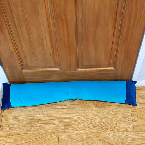 Blue dark velvet fabric - blue/dark,