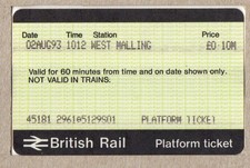 West Malling S01 - APTIS platform ticket - Kent ME19