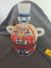 Vintage 1960'S  Ceramic Shtof Carafe Figurine Handmade USSR Ukraine collectable 