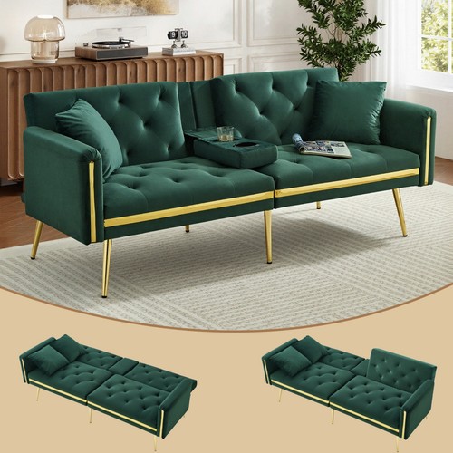 Seater velvet sofa bed - 2-seater,