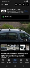 Roof Rack Bars M015 140cm (set of 3) For Citroen Berlingo Van L1..  (2008+....) 