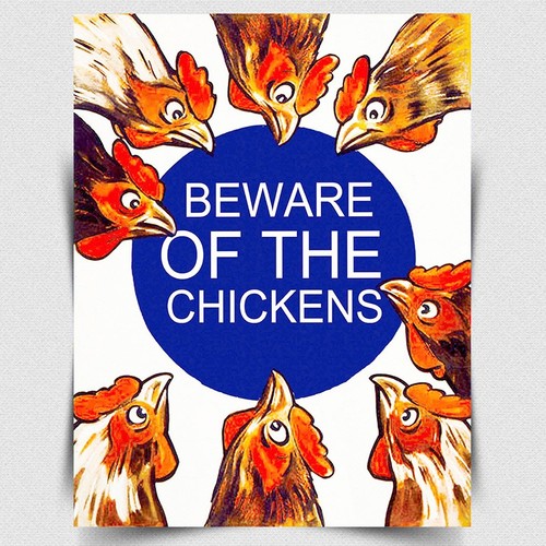Metal sign plaque beware of - sign,