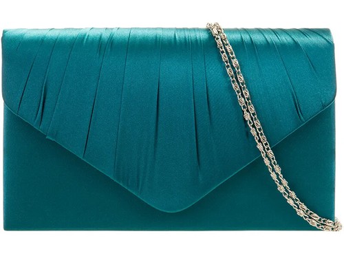 Women satin pleated clutch - satin,