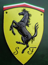 FERRARI  Prancing Horse Cast heavy Metal SIGN - Fantastic - Gift  not enamel #cm