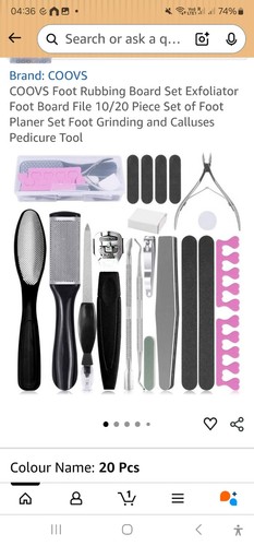 Piece pedicure foot care kit - &,