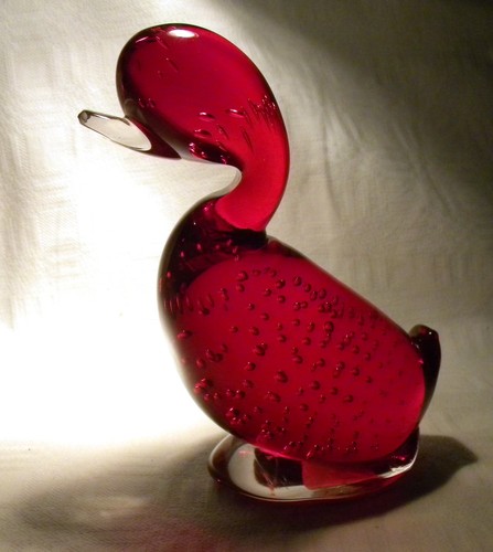 Whitefriars glass ruby 2 - glass, 5.1/2"
