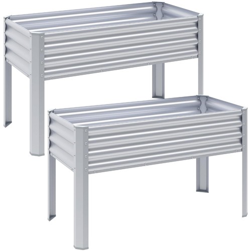 Galvanized raised garden bed - galvanized,