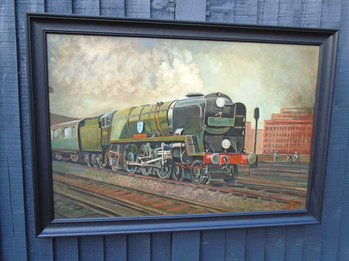 Large oil painting steam - large, of