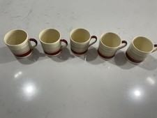 5 Susie Cooper Coffee Cups Red