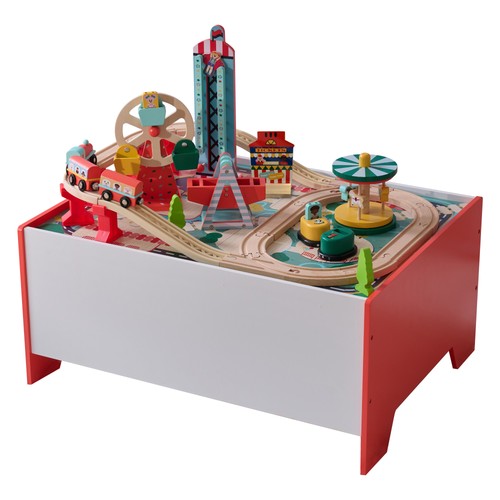 Wooden train set activity - train, play