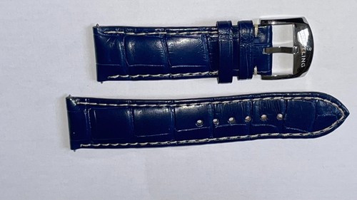Breitling 20mm blue crocodile - breitling,