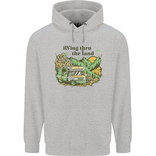 RVing Thru the Land RV Motorhome Camping Mens 80% Cotton Hoodie